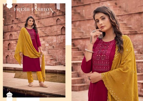 Kivi Zubeda Silk Embroidery Designer Readymade Suit